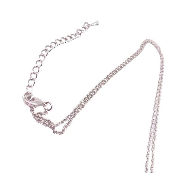 Silver rhinestone hashtag # pendant necklace - Picture 3 of 4